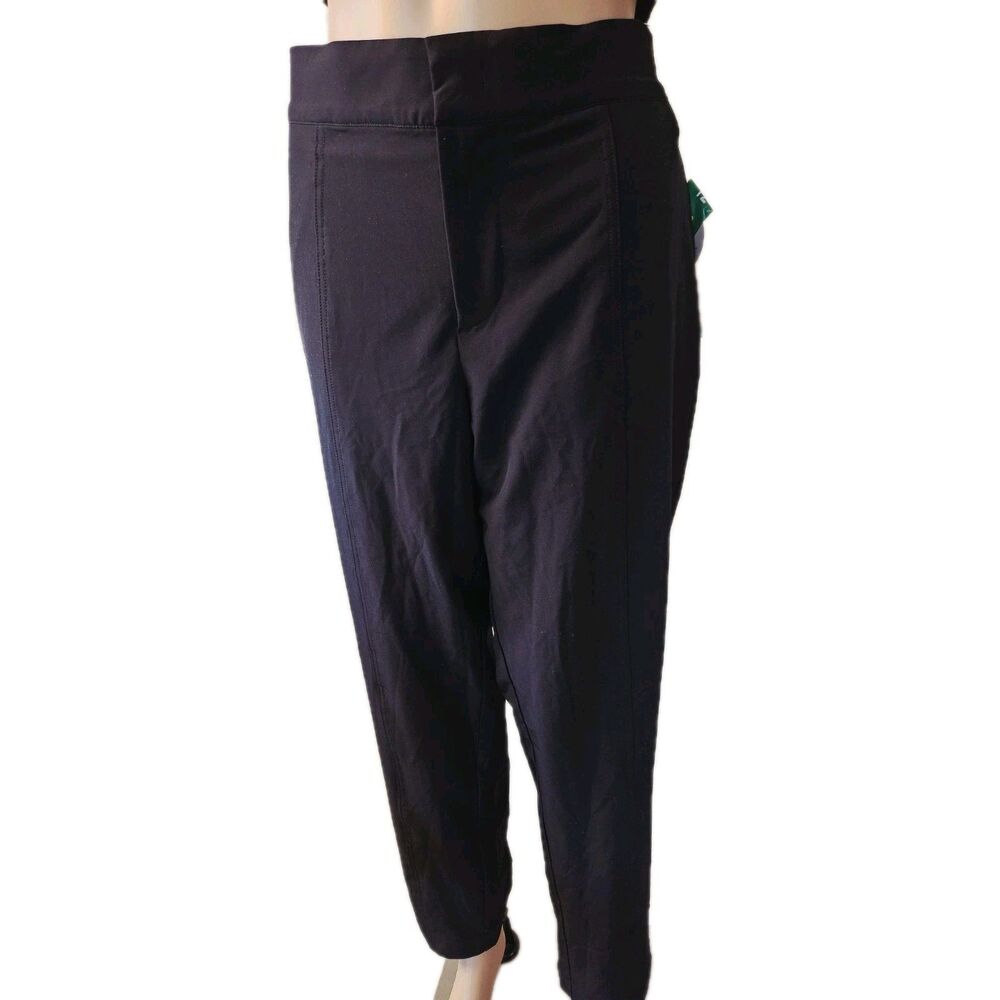 NWT Mondetta Lined Tailored Straight Leg Black Pants Size 12 - Picture 3 of 7